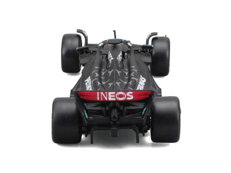 BBurago Mercedes-AMG F1 W14 George Russell (No.63 With Helmet 2023), Black, 1:43 Scale