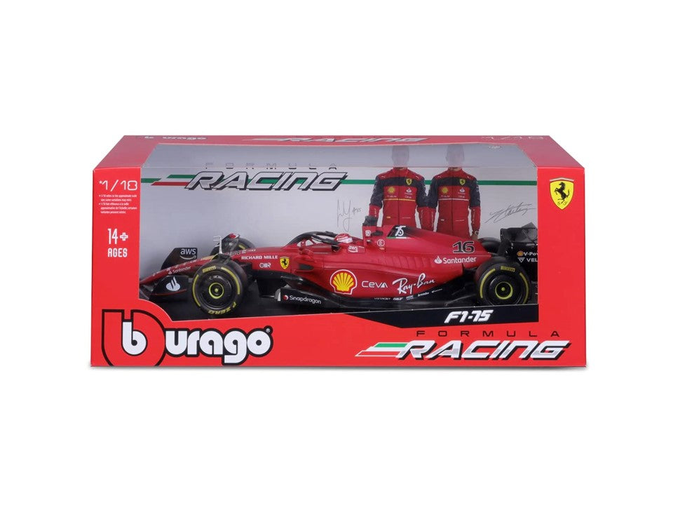 BBurago F1-75 C.Leclerc, Red, 1:18 Scale