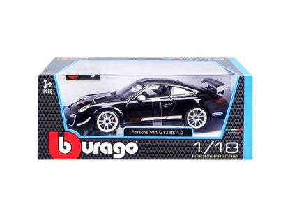 BBurago Porsche 911 GT3 RS 4.0, Black, 1:18 Scale