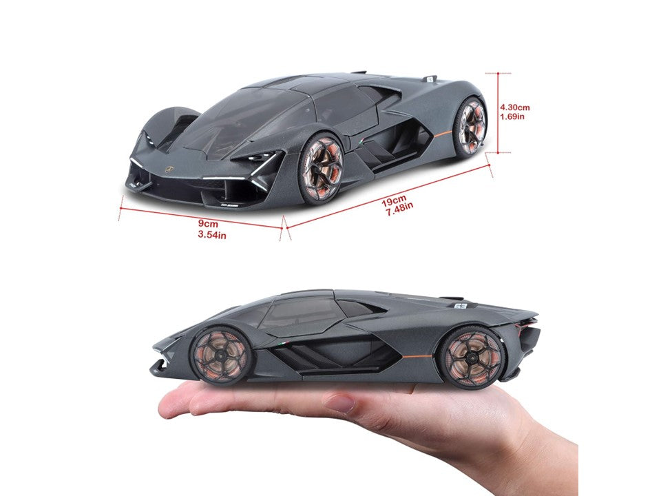BBurago Lamborghini Terzo Millennio, Metallic Gray, 1:24 Scale
