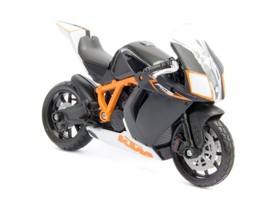 Bburago KTM 1190 RC8 R, Black, 1:18 Scale Model –