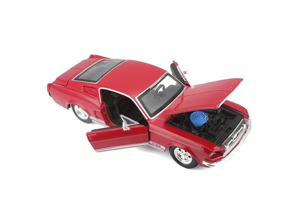 Maisto 1967 Ford Mustang GT, Maroon, 1:24 Scale