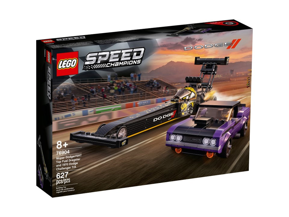 LEGO SPEED CHAMPIONS Mopar Dodge//SRT Top Fuel Dragster and 1970 Dodge Challenger T/A #76904