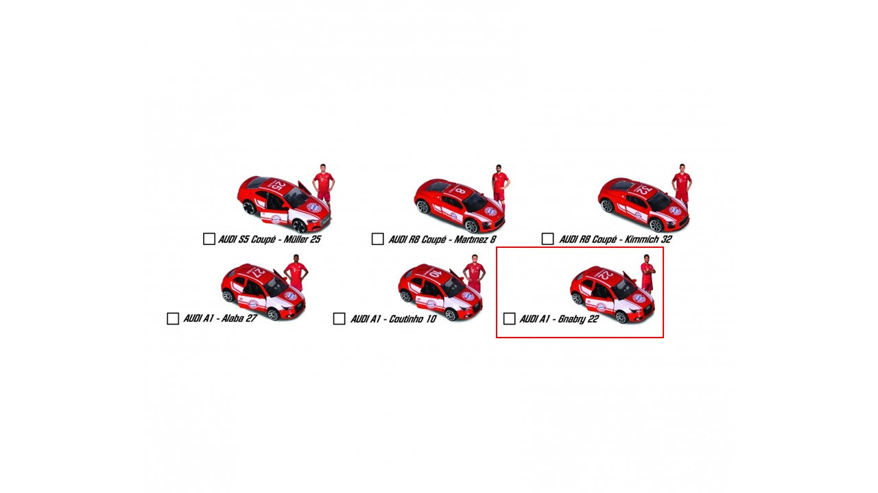 Majorette Premium Cars FC Bayern Munchen Audi A1 (Gnabry 22)