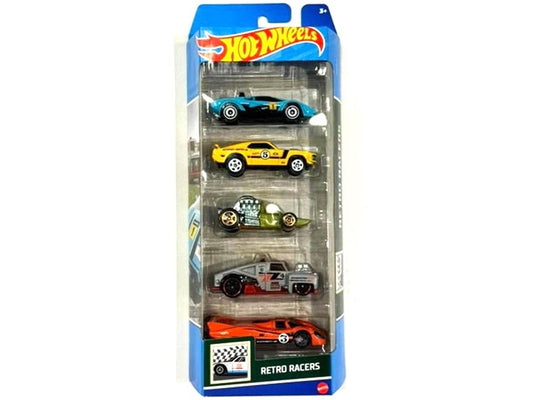HOT WHEELS 5-PACK RETRO RACERS + 3 Hot Wheels Cars (including 1 TH)
