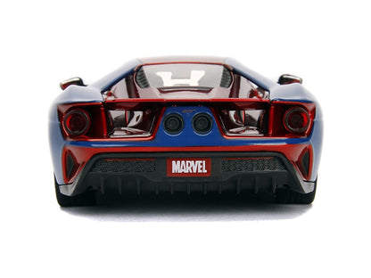 Jada Toys Marvel Spider-Man 2017 Ford GT 1:24 & 2.75 Spider-Man Figure