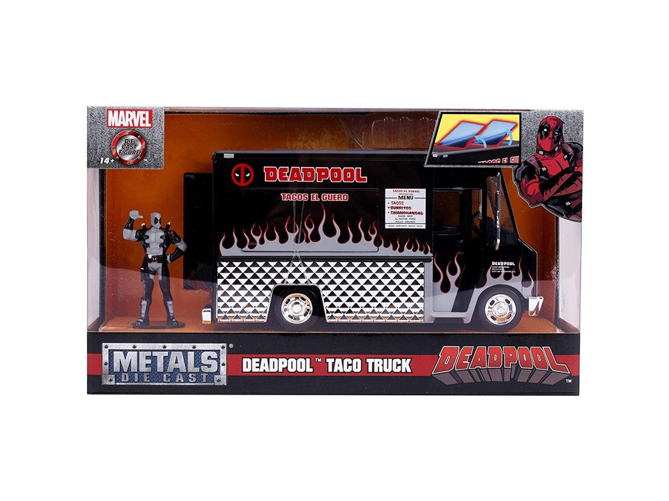 Marvel Deadpool Taco Truck 1:24 & 2.75” Deadpool Figure –