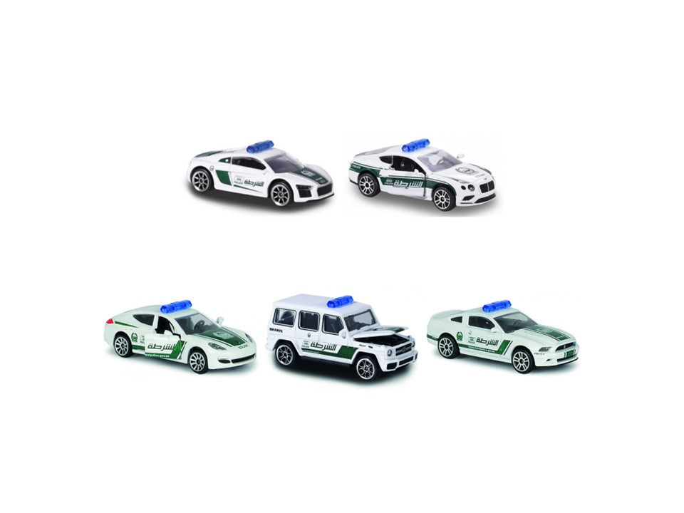 ﻿MAJORETTE DUBAI POLICE SUPER CARS 5 PCS SET 2