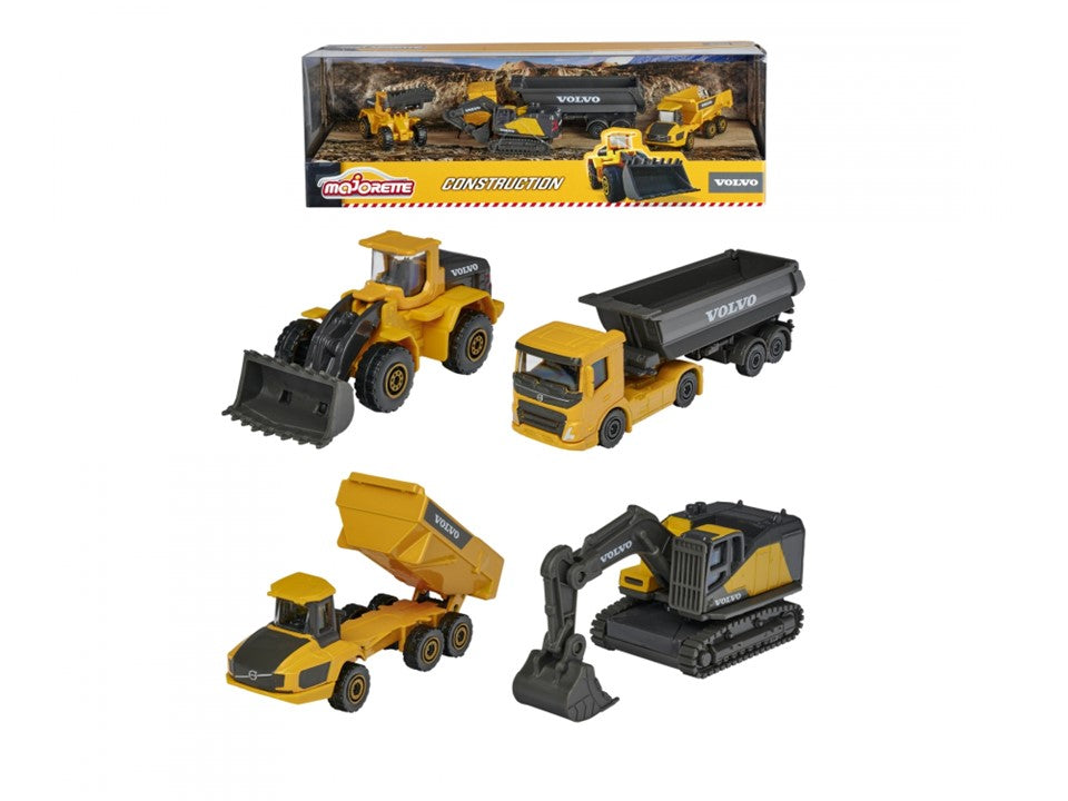 Majorette Volvo Construction 4 Piece Giftpack